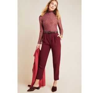 Sasha Button-Fly Tapered Trousers - Anthropologie